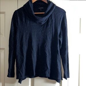 J. Jill Black Cowl Neck Sweater with sparkly thread detail